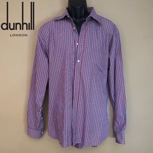 Dunhill Plaid Long Sleeve Shirt XL Neck 16.5 Gently worn 100% cotton
